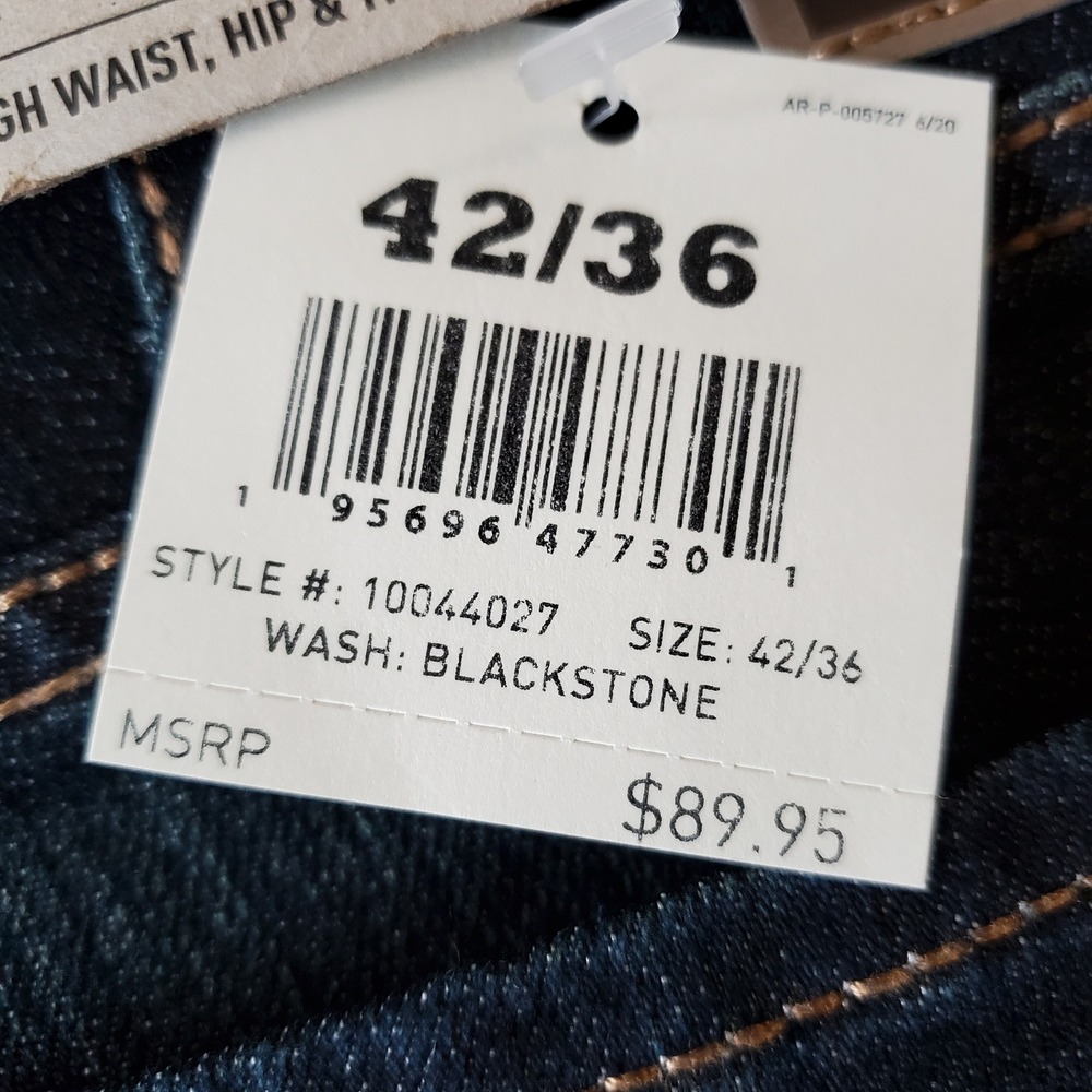 Ariat M4 Relaxed Boot Cut 42/36 Men's Stretch Denim Jeans Blackstone - Picture 7 of 11